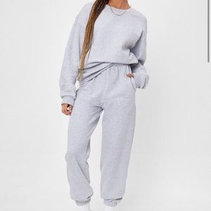 NWT Nasty Gal Sweatsuit Set Grey